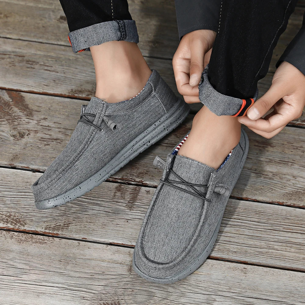 Plus Size Men's Solid Color Breathable Slip On Classic Loafer Shoes Comfy Casual Durable Lightweight Walking Shoes