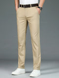 Men Straight Classic Fashion Casual Breathable Formal Trouser