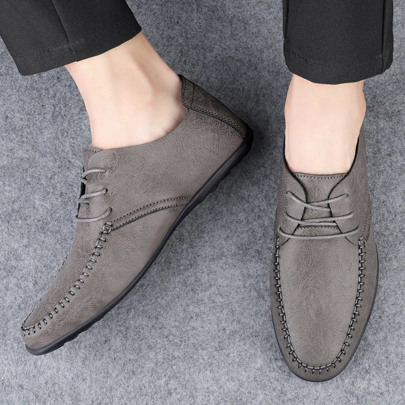 Men’s Fashionable Leather Shoes – Stylish Casual Dress Footwear for Adults