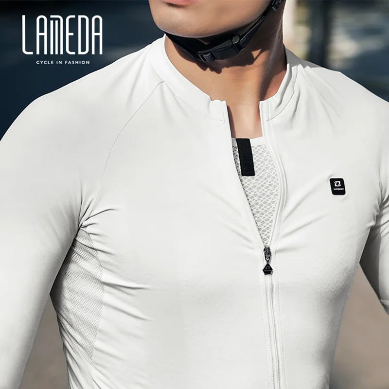 Lameda Cycling Jersey Spring Summer Cycling Clothes For Men Men's Summer Quick Dry Breathable Road Cycling Suit Long Sleeve Top