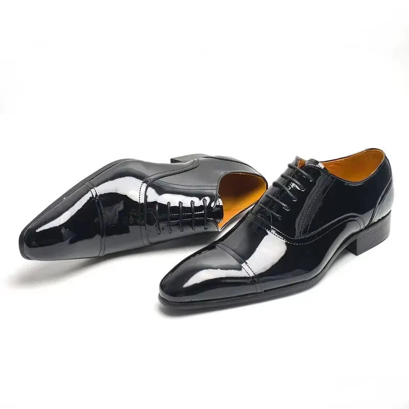 Deluxe Men's Leather Shoes Business office formal leather shoes Oxford Lace-up Classic Fashion cowhide shoes for Men