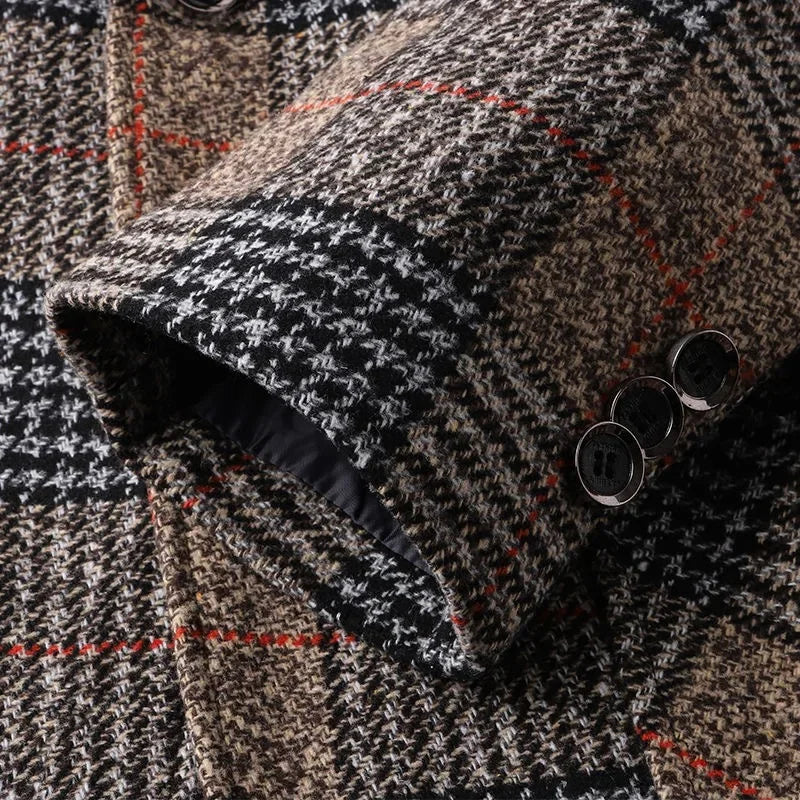 Men Plaid Blazers Suits Jackets New Spring Autumn Male Korean Design Blazers Coats Business Casual Slim Fit Blazers Men Clothing