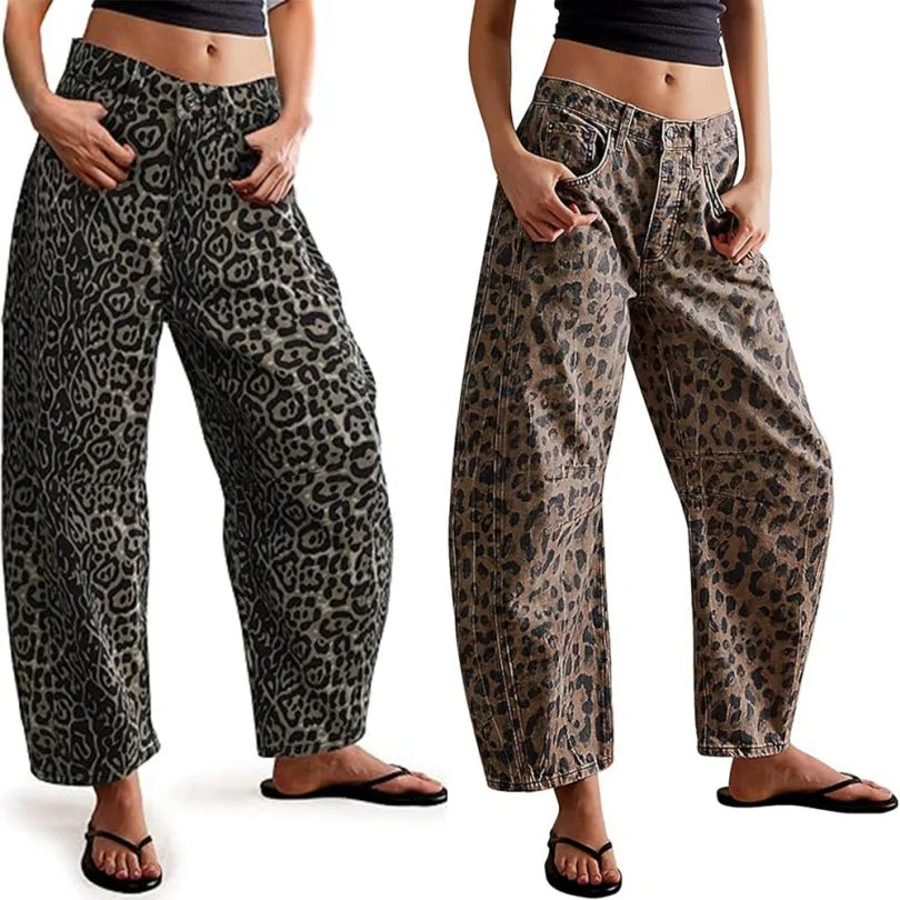 Casual Loose Mid-waist Cylindrical Women's Jeans