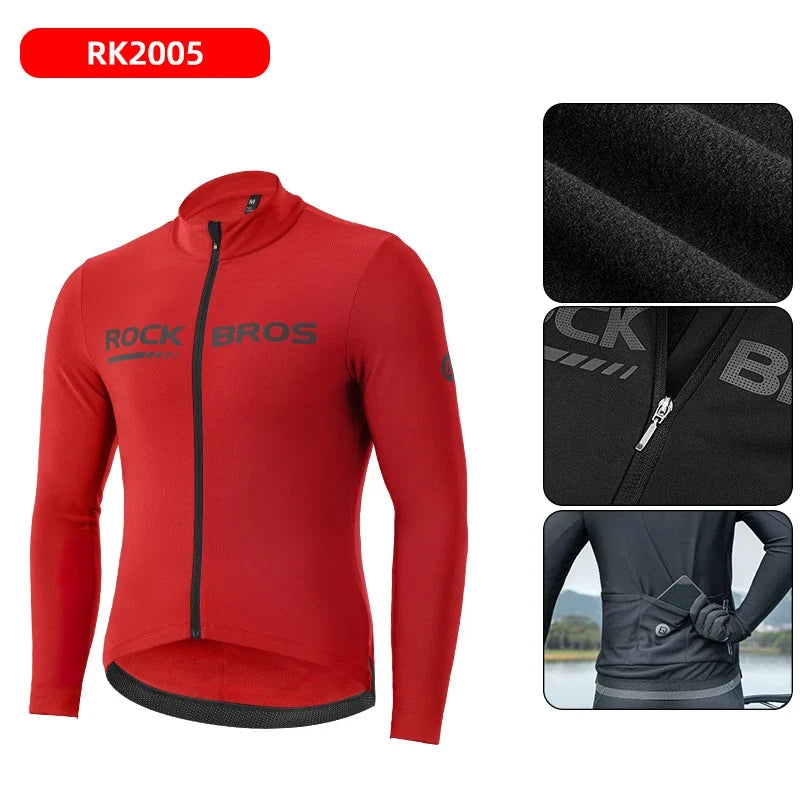 Winter Warmer Bicycle Jackets Windproof Thermal Fleece Bike Tops Coat Men Women MTB Road Sports Cycling Jerseys Jacket