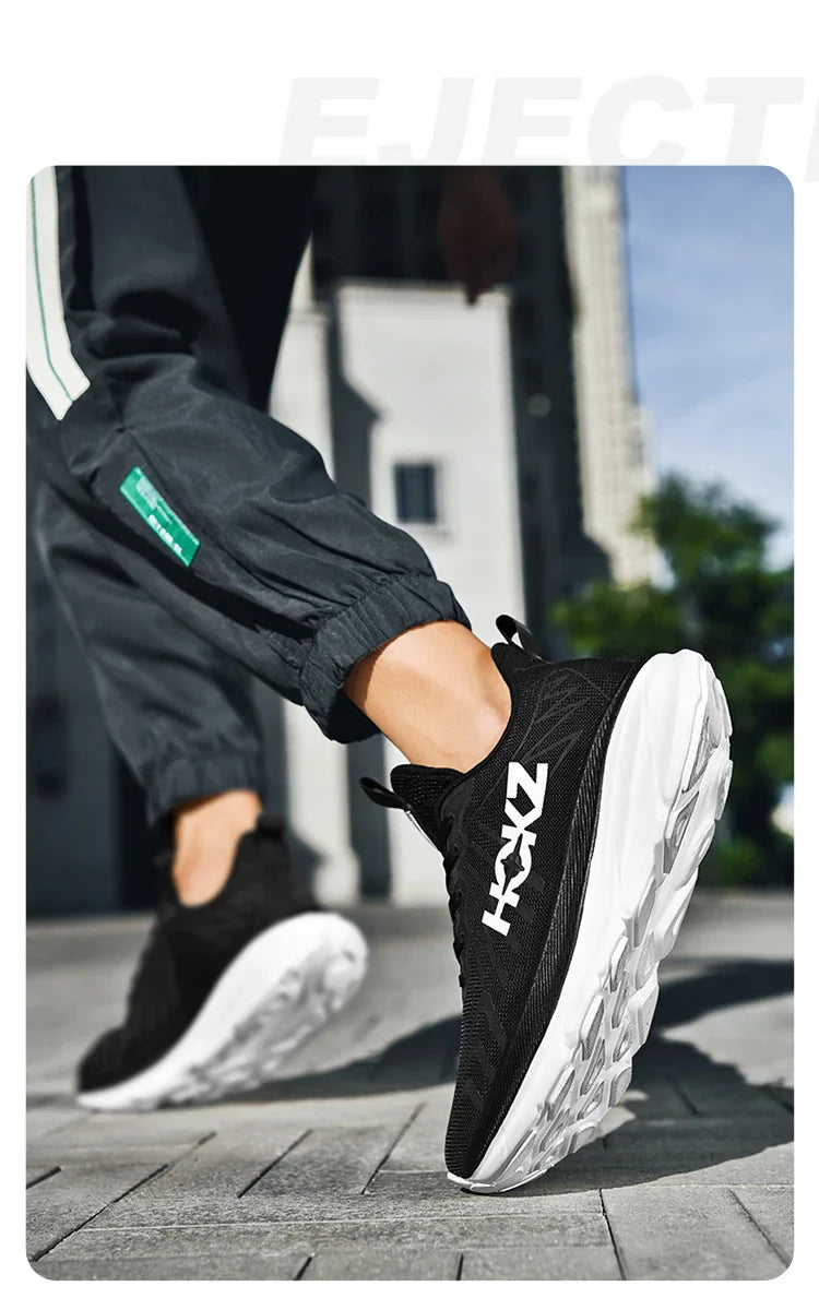 Carbon Plate Air Cushion Running Shoes for Men Soft Chunky Sneakers Women Daily Commuting Shoes Outdoor Casual Walking Shoes