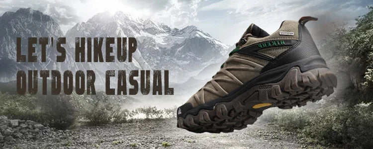High Quality Leather Hiking Shoes Durable Outdoor Sport Men Trekking Leather Shoes Lace-Up Climbing Hunting Sneakers