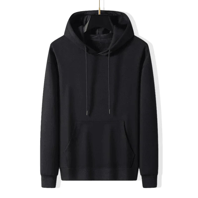 أطقم سويتشيرت بغطاء رأس للرجال مقاس كبير 6XL 7XL 100-180 كجم 100% قطن خريف وشتاء بأكمام طويلة بدلات رياضية ملابس رجالية بمقاس كبير