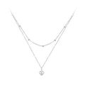 925 Sterling Silver Romantic Heart Pendant Necklace for Women Gold Double Layer Choker Female Fine Jewelry Anniversary