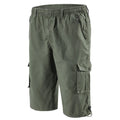 Cargo Shorts Men Zipper Pocket Many Men's Breeche Long Length 3/4 Capri Short Pant Cotton Bermuda Summer 2024 Casual Male Shorts