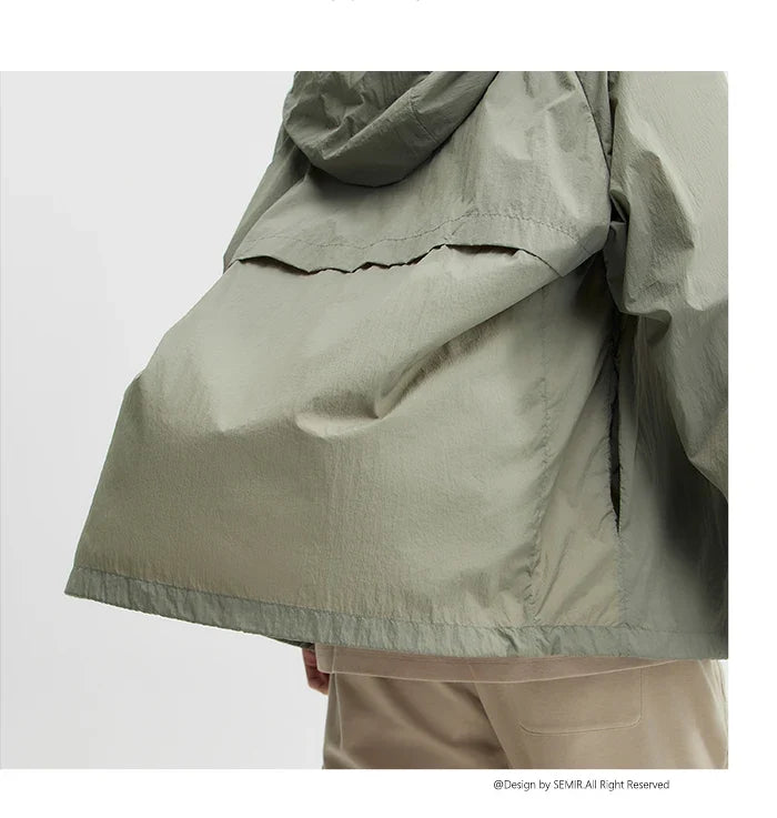 Jacket Men 2024 Summer New Coat Simple Solid Color Hooded Couple Wear Rotator Sleeve Light Sun Protective Clothing