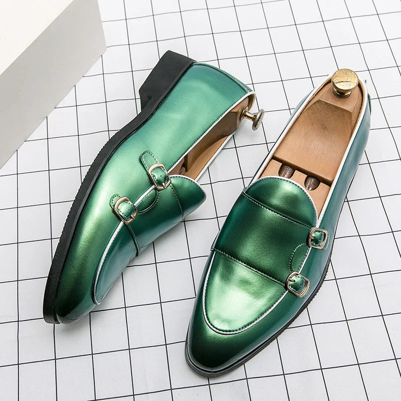 Men's Pointed Toe Formal Shoes – Purple Office Dress Shoes for Business & Events