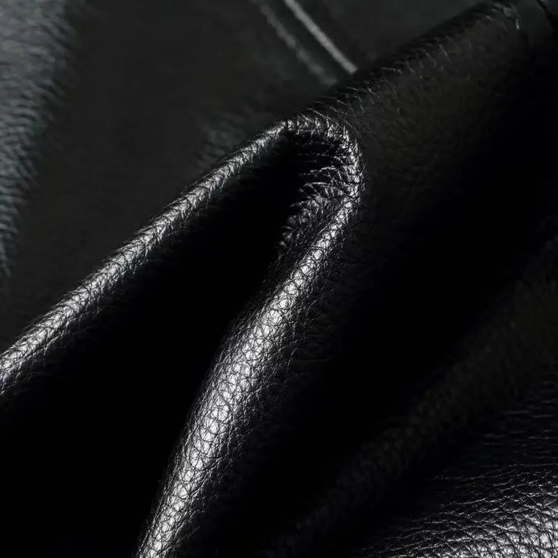 Genuine Leather Jacket Men 100%Cowhide Slim Fit Stand Collar Autumn Winter Cycling Casual Real Leather Cotton Padded Jacket Man