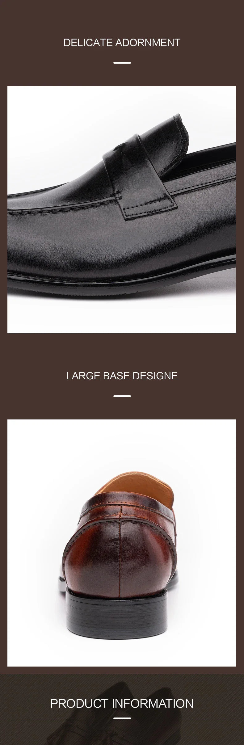 Office Leather Men Shoes Fashion Handmade Business Dress New Arrival Elegant Black Brown Formal Casual Wedding Party Male's Shoe