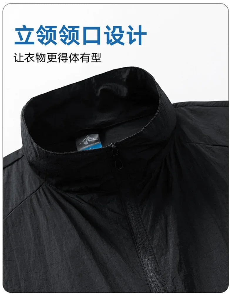 Oversize 7XL 8XL Summer UV Sun Protection Light Jacket Men Outwear Sport Cycling Hiking Fishing Coat Men Resistant Skin Clothing