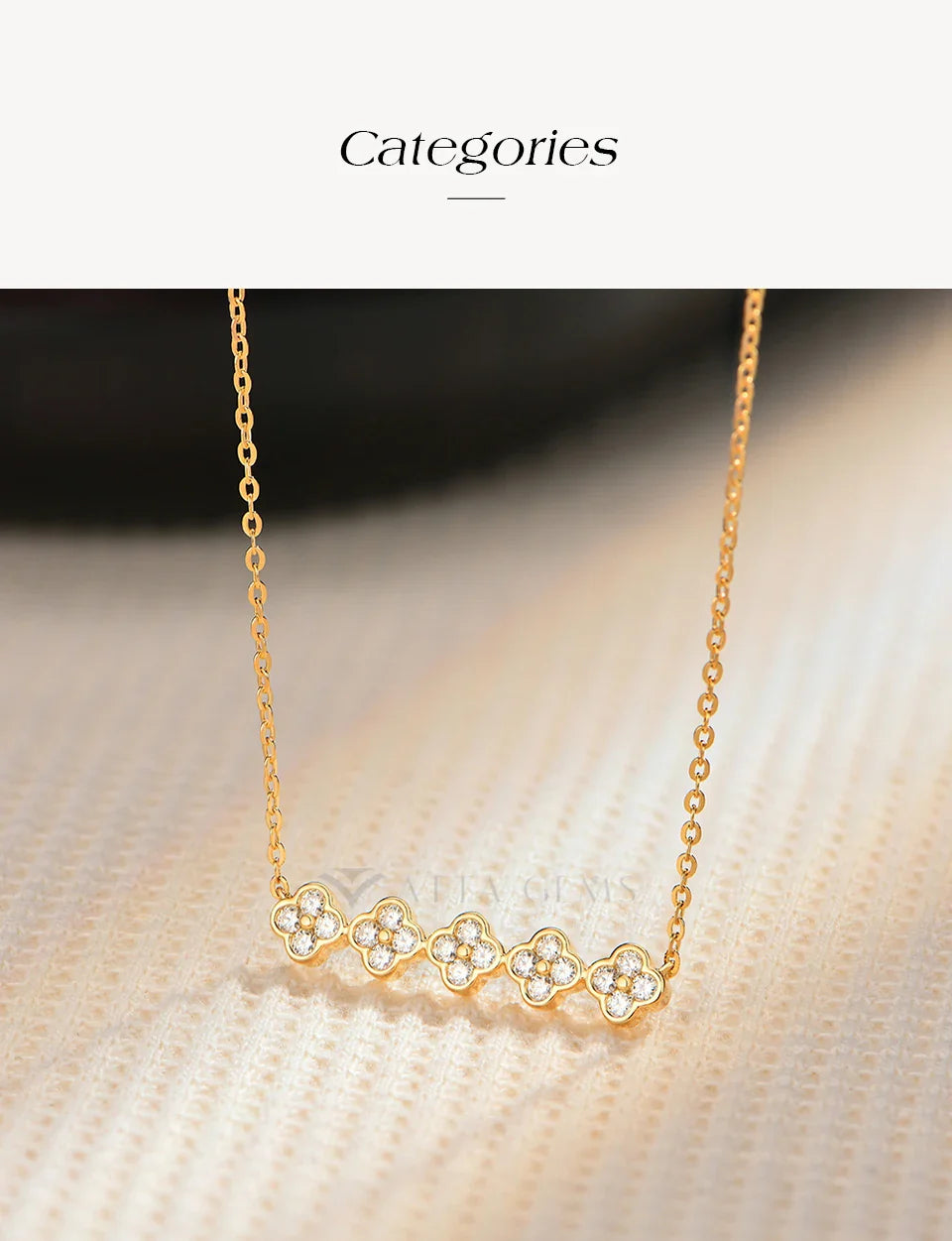 Original New Five flower Moissanite Necklace for Women 925 Sterling Silver Fine Necklace Engagement Gift Wedding Jewely