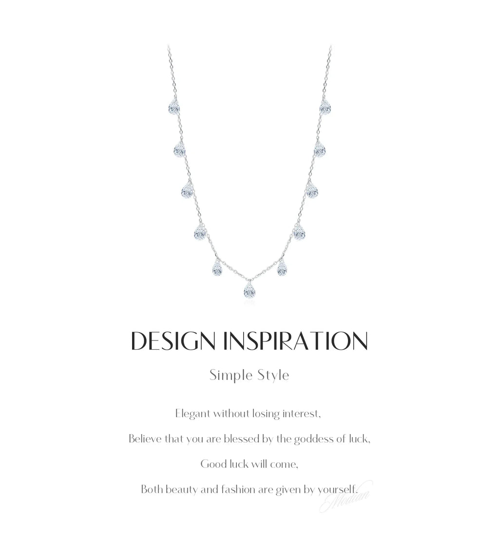 925 Sterling Silver Stackable Clavicle Chokers Necklace Sparkling Zircon Neck Chain for Women Fine Jewelry