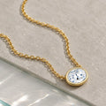 2ct Oval Cut Moissanite Solitaire Pendant Necklaces for Women s925 Sterling Silver 18K White Gold Plated Gift Jewelry