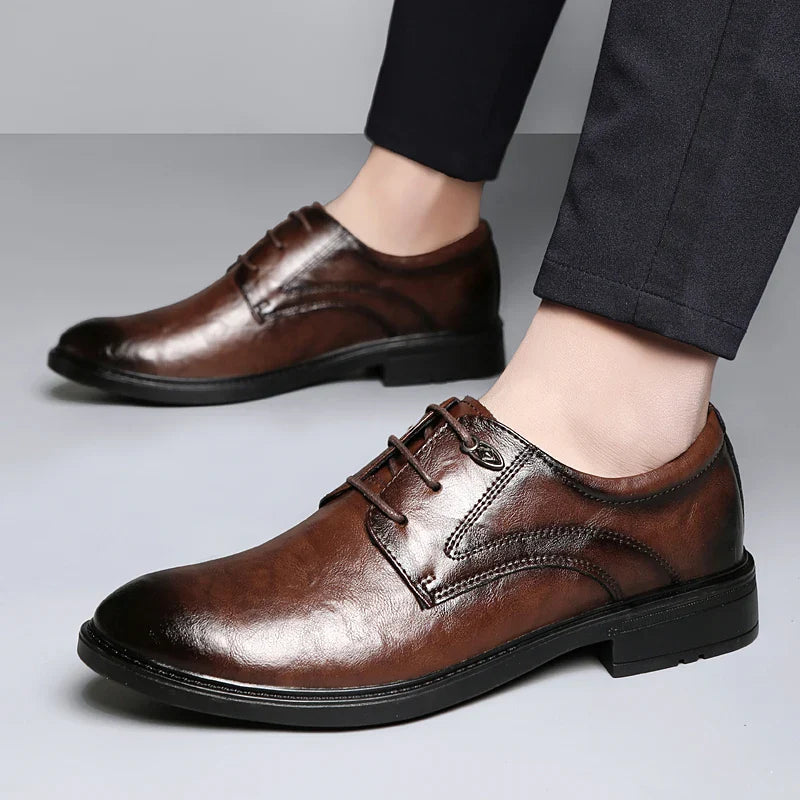 Men's Casual Shoes Genuine Leather Lace-Up Oxford Shoes For Men Fashion Sneakers Luxury Brand Male Derby Shoes Business Footwear