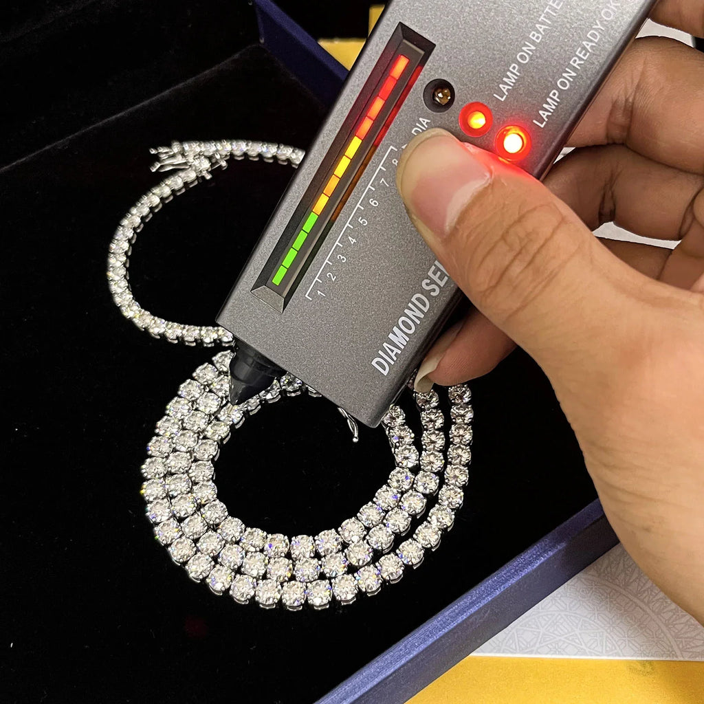 Real 2-5mm Full D Color Moissanite Tennis Neck Chain Necklace for Woman Man 925 Silver GRA Certified Party Bridal Necklaces