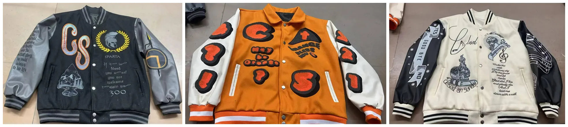 Embroidery Varsity Jacket Men PU Leather Sleeves Oversized Bomber Jackets Women Baseball Coats Streetwear Men Clothing