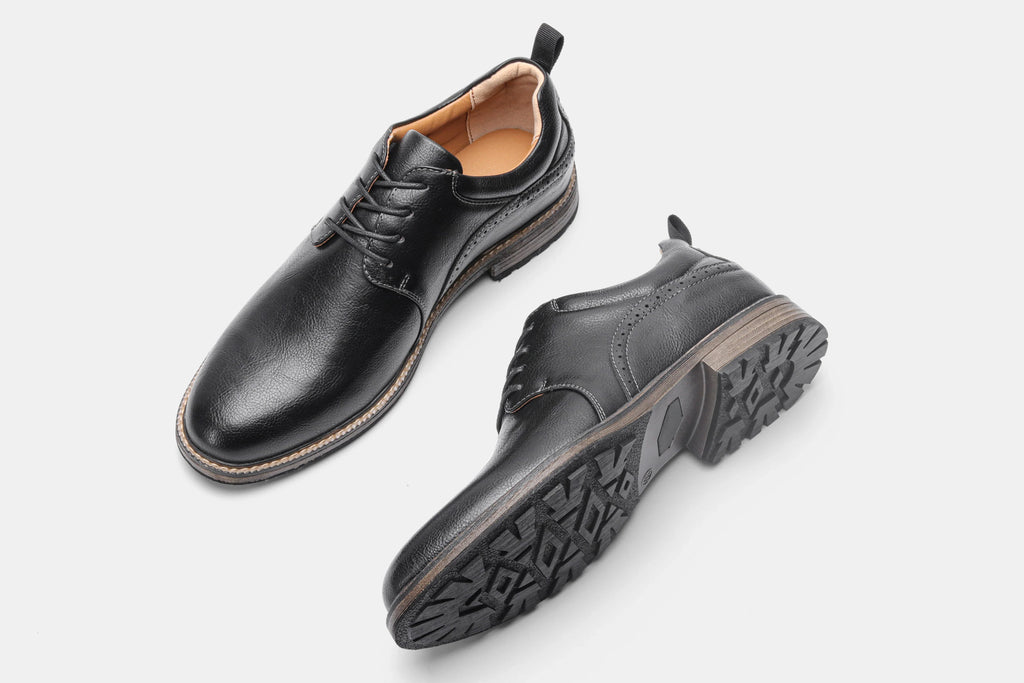 Size 40-46 Men's Casual Leather Shoes Comfortable Fashion Brand Derby Shoes