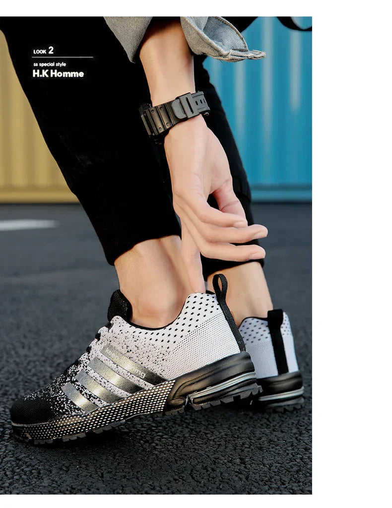 New fashionable plus-size men's casual sports shoes, walking and running shoes, tennis vulcanized men's shoes