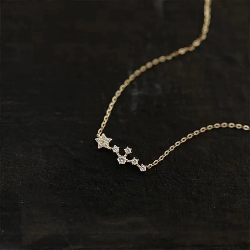 S925 Sterling Silver XINGX necklace Women's Design Fine Five-Pointed Star Plated 14k golden clavicle chain