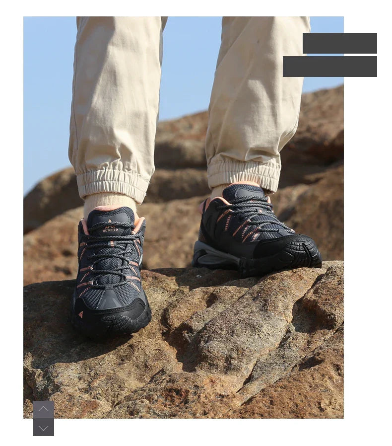 Hiking Shoes for Women Wear-resistant Outdoor Women's Sports Shoes Lace-Up Climbing Trekking Sneakers Woman 110609B