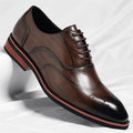 Solid Color New Dress Shoes for Men Lace Designer Fashion Wedding Derby Shoes Male Spring Autumn Business Casual Shoe Man