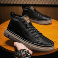 high-top casual leather boots