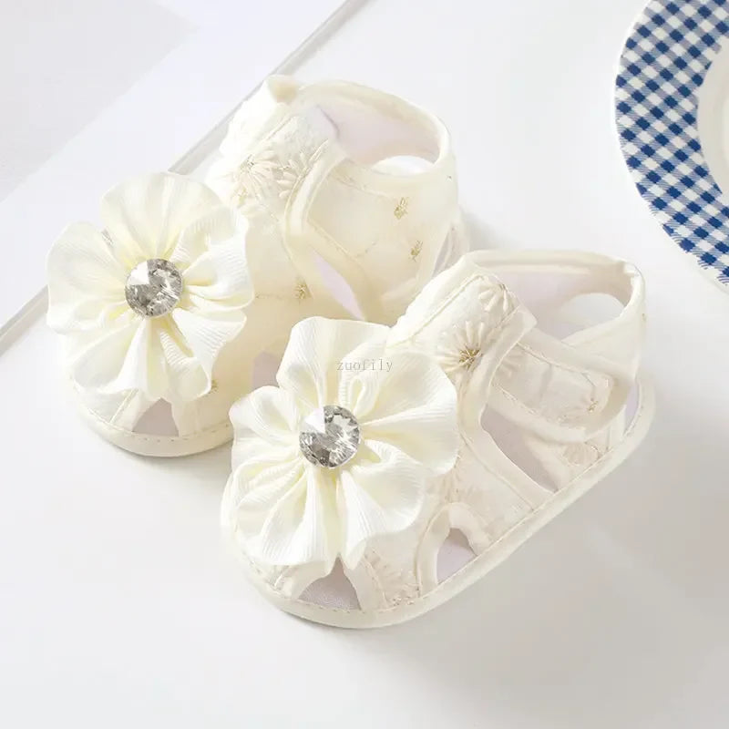 New Children Summer Clogs 0-18M Newborn Infant Baby Girl Princess Bowknot Sandal Sneakers Toddler Soft Crib Walkers Casual Shoes