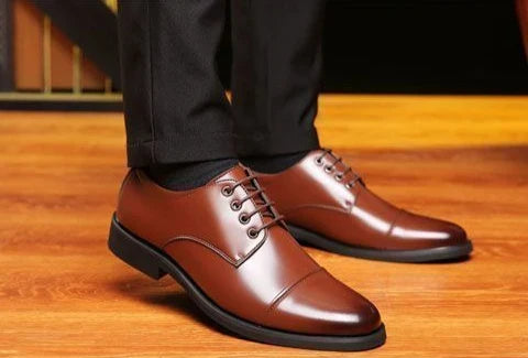 Round Toe Lace Up Business Social Shoe for Men Casual High Quality Fashion 2025 Style New Spring Autumn Dress Loafers Shoes Man