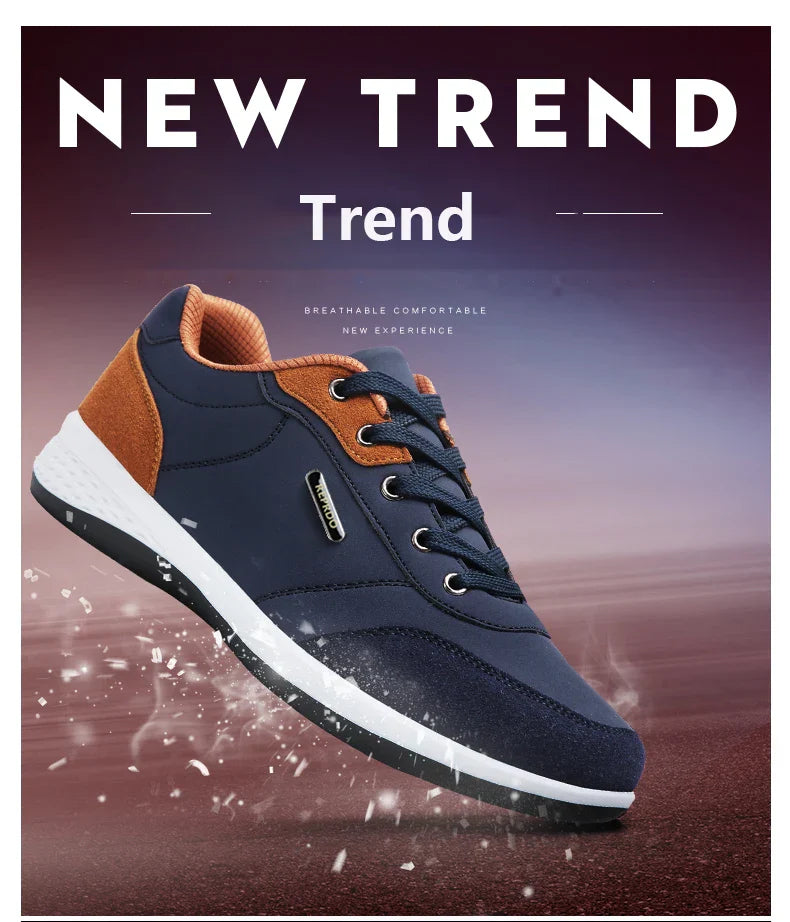 Men Shoes Spring Autumn Waterproof Walking Sneakers Leisure Male Leather Sports Shoes Non-Slip Footwear Tennis for Men