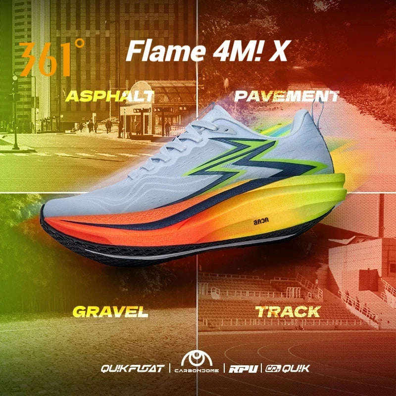 Degrees Flame 4.0 MIX Men Running Shoes Carbon Plate Racing Marathon Stable Rebound Wear-resistant Male Sneakers 672512204