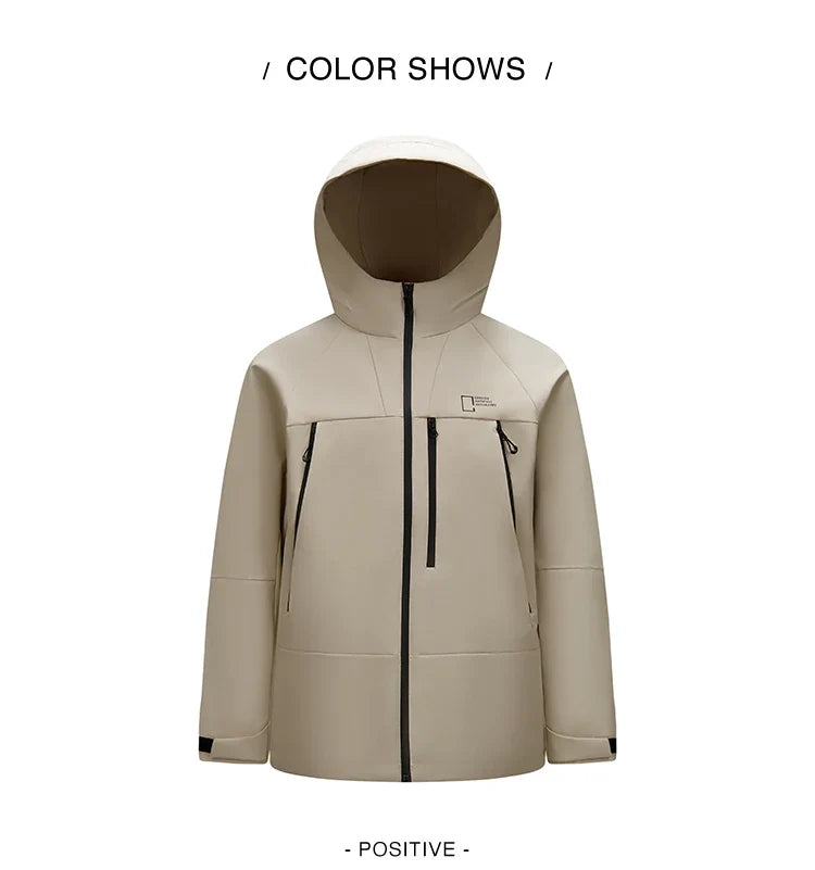 Down Jacket Men Three-in-One 2026 Winter New Colorblocked Stand-Up Collar Protective Outerwear