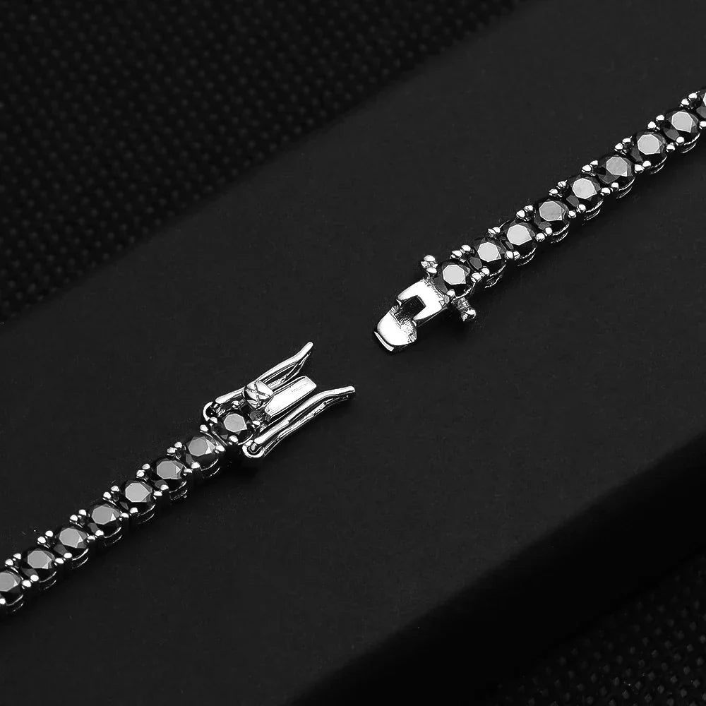 Real D Color Full 2/2.5/3/4/5/6.5mm Moissanite Tennis Bracelet For Women S925 Plated 18K Rose Gold Diamond Link Bracelets