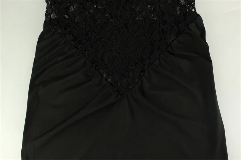 Lace Patchwork Dresses For Women Fashion Sexy Streetwear Solid Sleeveless Tank Sheath Hip Wrap Long Vestidos Robe Female Elegant