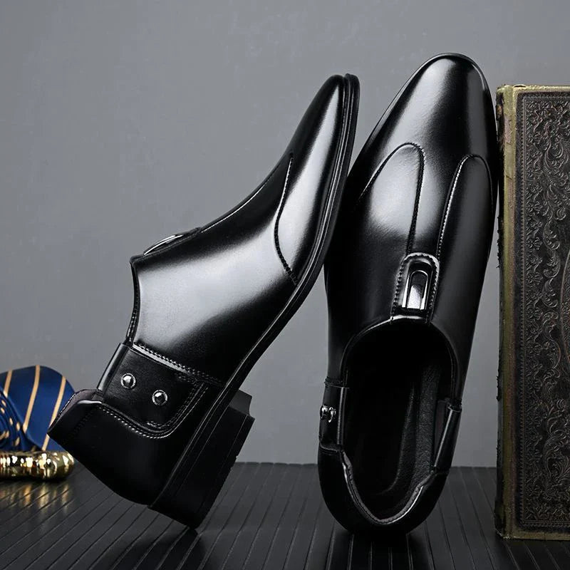 Summer Men's Breathable Mesh Casual Fashion Black/White Leather Board Shoes Comfortable Insole Suitable for Business Occasions