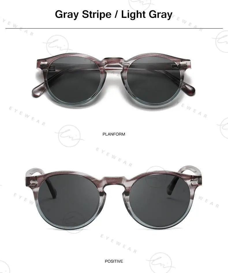 Retro Round Polarized Sunglasses Women Men Classic Leopard Frame Driving Shades Vintage Sun Glasses Unisex UV400 Gafas De Sol