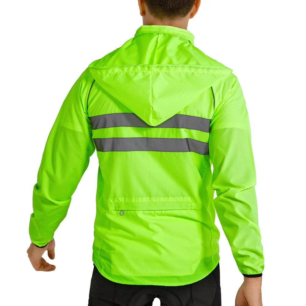 Ultralight Men's Cycling Windbreaker Reflective Jacket Windproof Water Resistant MTB Road Bicycle Long Jersey Wind Coat