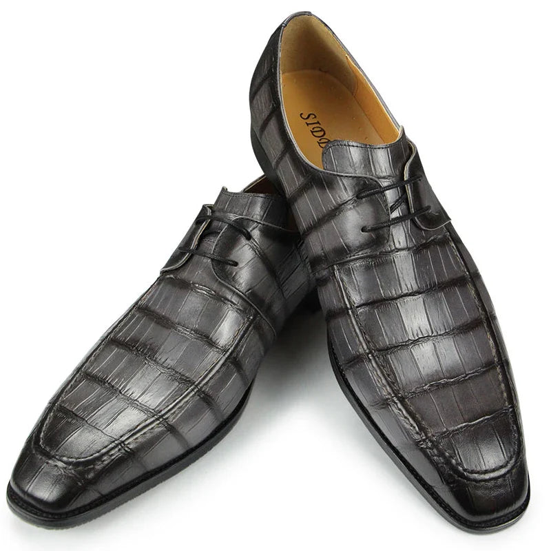 Premium Men's Handmade Leather Oxford Shoes High-End Business Formal & Casual Derby Shoes for Youth|British Style Carved Design