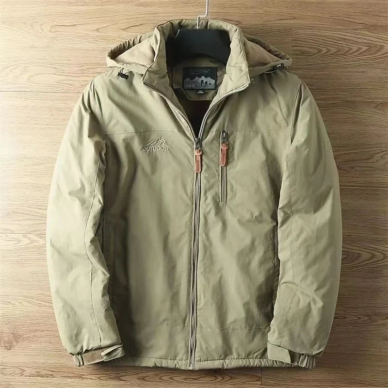 Casual Warm Military Tactical Coat Men Large Size Jacket Autumn Winter Padded Thickened Outdoor Punching Hiking Jacket Men's Top