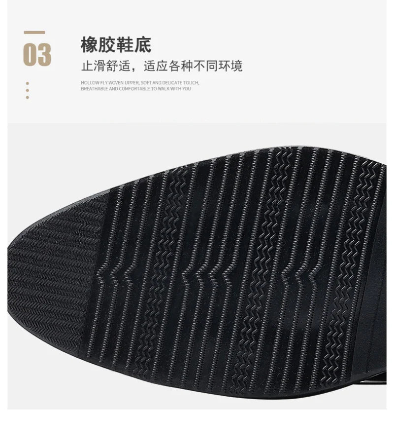 Spring British Style Formal Dress Shoes Black Business Oxfords For Groom Wedding Office Comfortable Big Size Footwear Non Slip