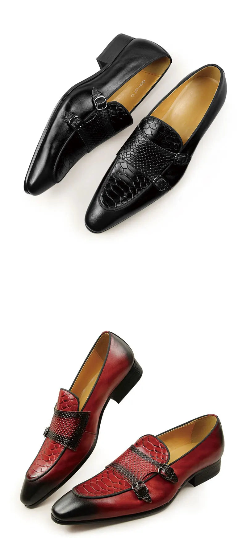New Summer Pointed Toe Crocodile Print Loafers Leather Shoes for Men's Classic Casual Fashion Wedding Luxury Leather Shoes Gift