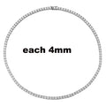 2.5-6.5mm Full Moissanite Tennis Necklace for Women Sparkling Diamond Pendant 925 Sterling Silver Fine Jewelry Gift GRA