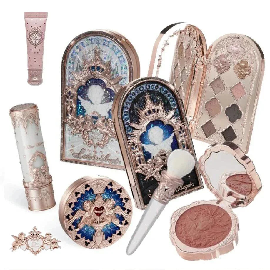 Little Angel Collection Makeup Gift Box Eyeshadow Blush Cream Matte Lipstick Full Kit All