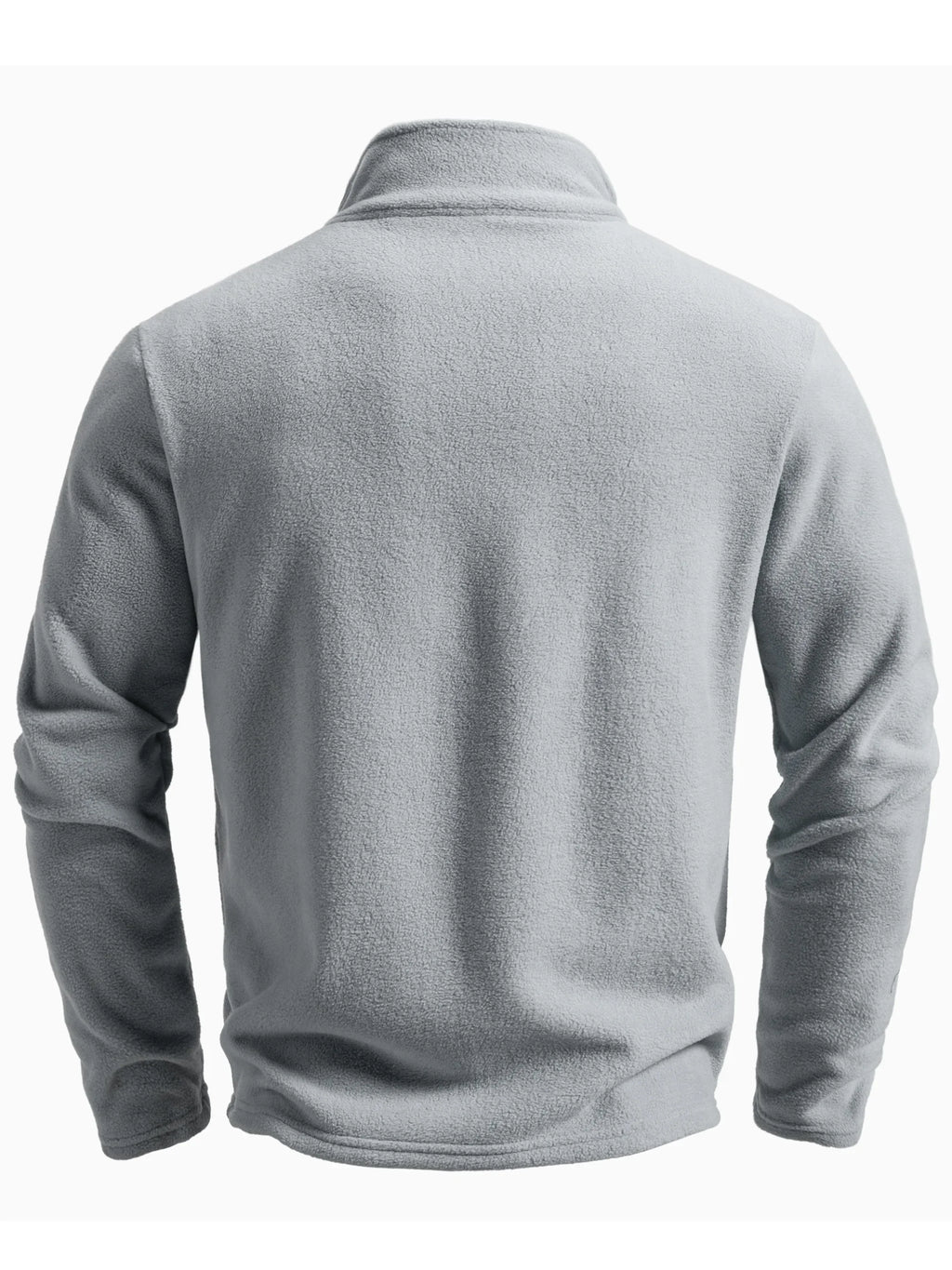 Men's Spring and Autumn Solid Color Fleece Warm Top, Comfortable Zippered Cardigan for Men's Outdoor Leisure