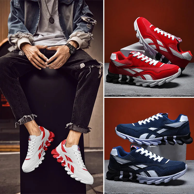 Men's and women's running shoes breathable casual sneakers anti-slip vibration comfortable walking shoes 36-48