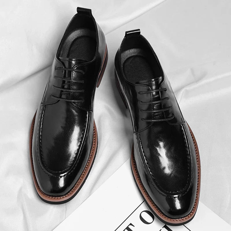 High Quality Male Oxford Shoes Leather Mens Casual Shoes Pointed Thick Bottom Business Brand Footwear Soft Comfortable Loafers