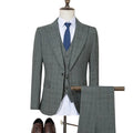 High Quality khaki Plaid suit Formal Business Office Men's Suits Fashionable and Casual evening gown